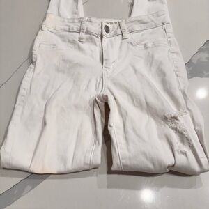 White Distressed Denim Next Level Stretch Jean